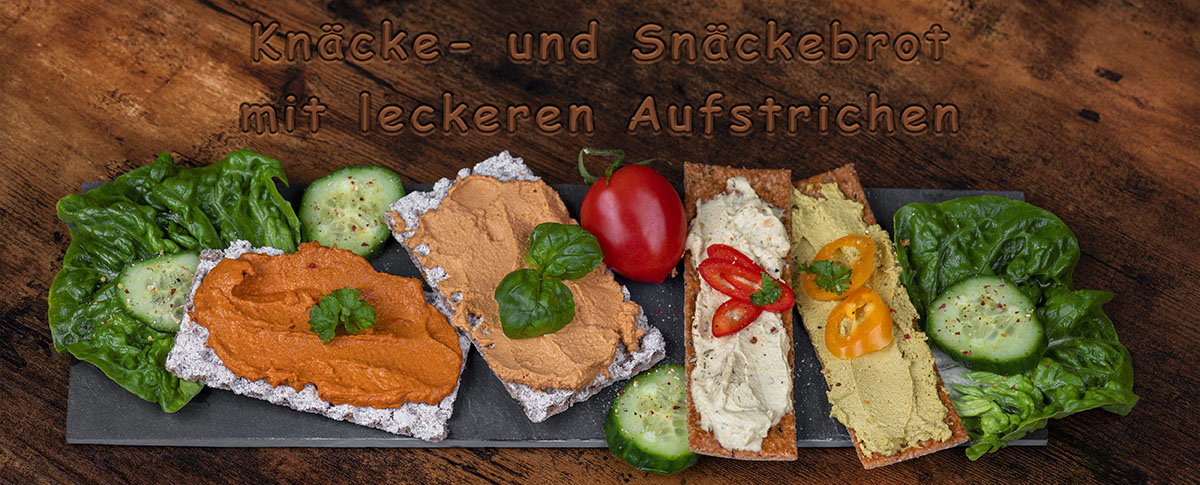 Knäckebrot und Aufstriche