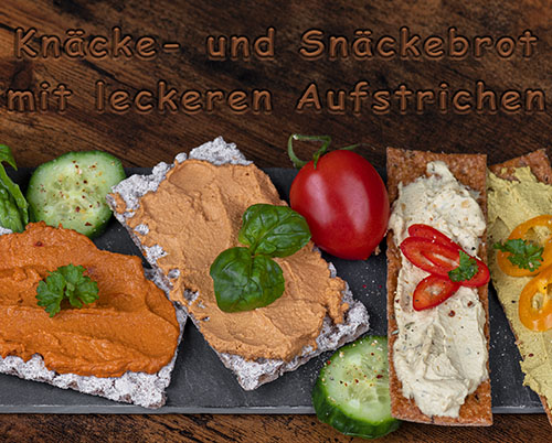 Knäckebrot und Aufstriche