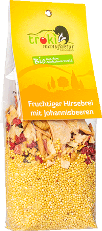 Fruchtiger Hirsebrei mit Johannisbeeren