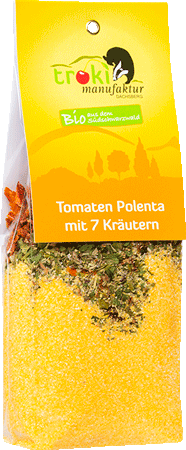 Tomaten Polenta mit 7 Kräutern