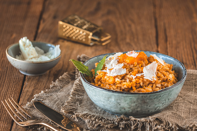 Produktbild 2 zu Artikel Kürbis Risotto mit Pfifferlingen anzeigen