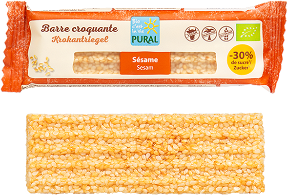 Produktbild zu Artikel Sesam Krokantriegel