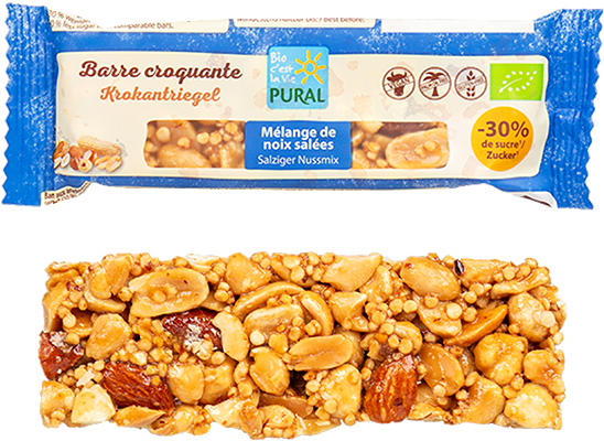 Produktbild zu Artikel Salziger Nussmix Krokantriegel