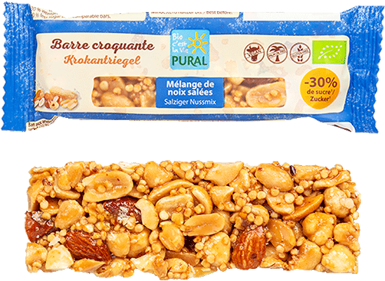 Bild: Salziger Nussmix Krokantriegel