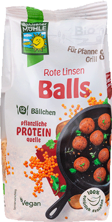 Rote Linsen Balls