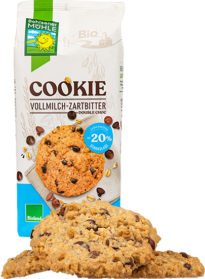 Produktbild zu Artikel Cookie mit Vollmilch-Zartbitter-Schokolade 