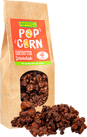 Popcorn mit Zartbitterschokolade