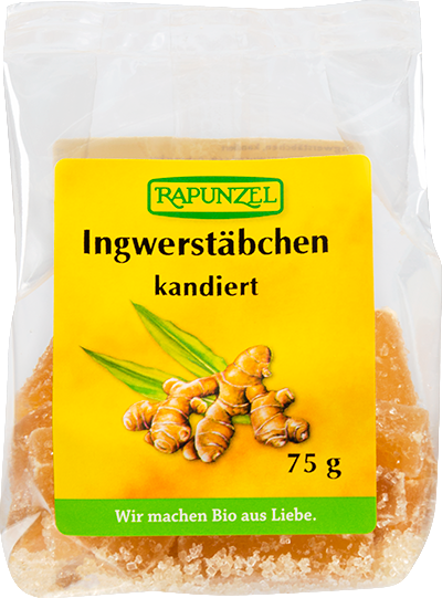 Produktbild zu Artikel Ingwerstäbchen, kandiert