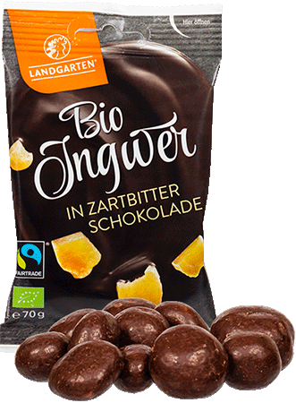 Ingwer in Zartbitterschokolade