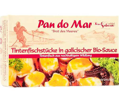 Tintenfischstücke in galicischer Bio-Sauce