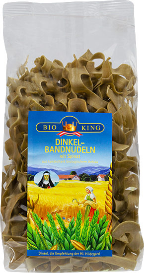 Produktbild zu Artikel Dinkel-Bandnudeln mit Spinat