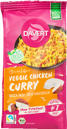 Veggie Chicken Curry mit Fairtrade Reis