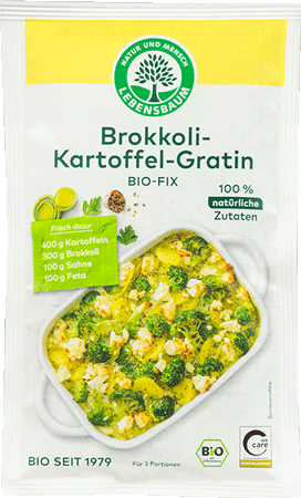 Bio-Fix für Brokkoli-Kartoffel-Gratin