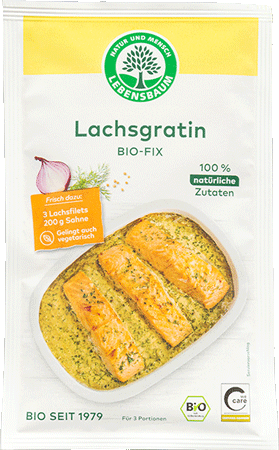 Bio-Fix für Lachsgratin