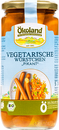 Vegetarische Würstchen, pikant