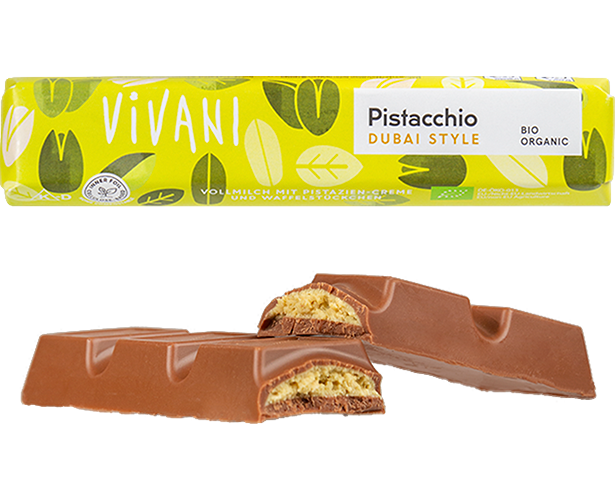 Produktbild zu Artikel Schokoriegel Pistacchio  