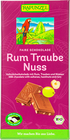 Bild: Rum-Trauben-Nuss Vollmilch Schokolade 