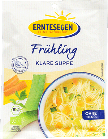 Frühling Klare-Suppe