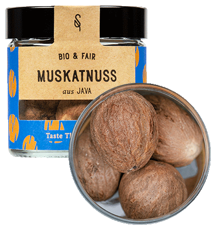 Muskatnuss, ganz
