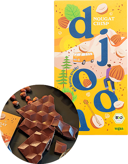 Produktbild zu Artikel Dattelschokolade Nougat Crisp