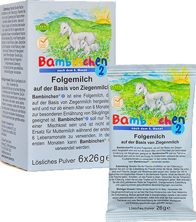 Bild: Bambinchen 2 Folgemilch <br>6 Portions-Packungen
