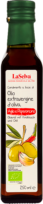Produktbild zu Artikel Olivenöl mit Knoblauch und Chili 