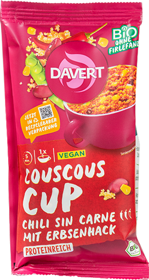 Produktbild zu Artikel Couscous Cup Chili sin Carne mit Erbsenhack