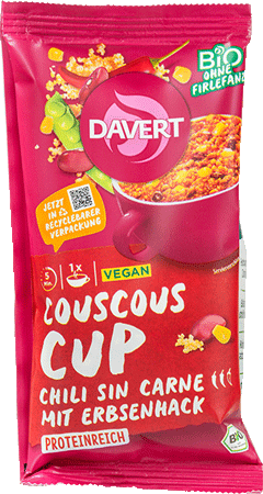 Couscous Cup Chili sin Carne mit Erbsenhack