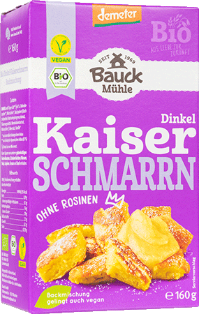 Dinkel Kaiserschmarrn mit Rosinen