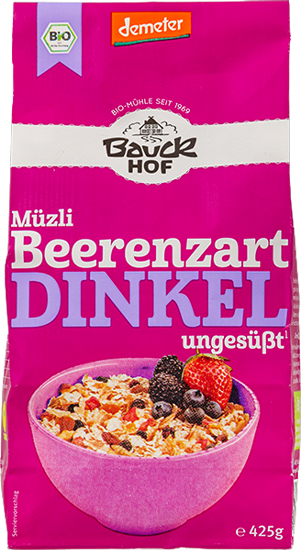 Produktbild zu Artikel Dinkel Müsli Beerenzart, ungesüßt