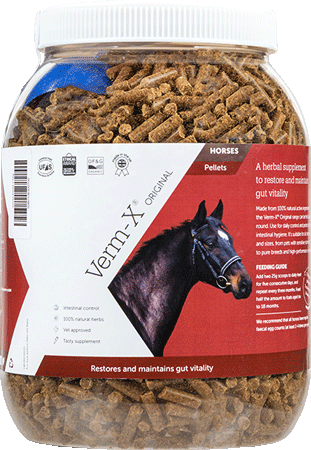 Bild: Verm-X Pellets für Pferde + Ponys