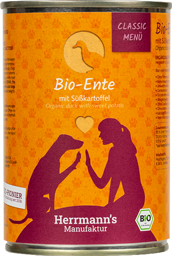 Produktbild zu Artikel Ente mit Süßkartoffel und Kürbis