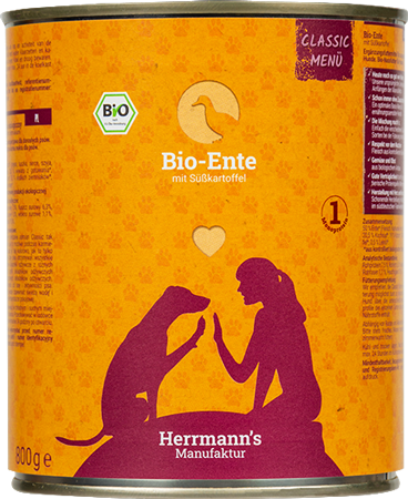 Produktbild zu Artikel Ente mit Süßkartoffel und Kürbis 