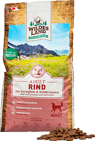 Wildes Land Trockenfutter für den Hund - Rind Classic 