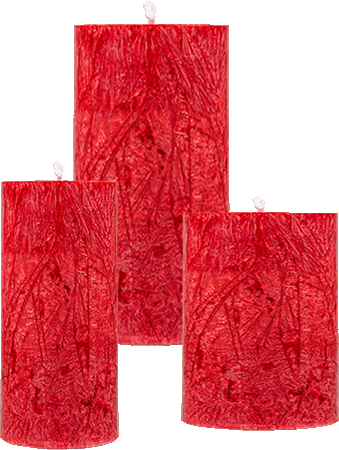 Bild: Stearin Stumpenkerze rot