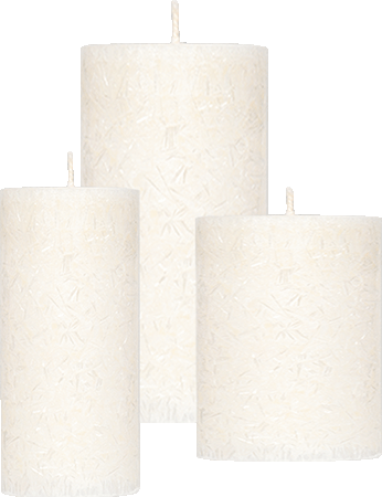 Bild: Stearin Stumpenkerze weiß