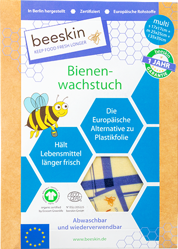 Produktbild zu Artikel beeskin Bienenwachstuch Multi-Set