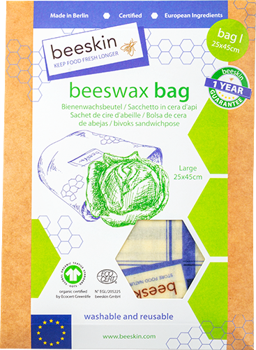 Produktbild zu Artikel beeskin Bienenwachstuch Tüte Gr. L