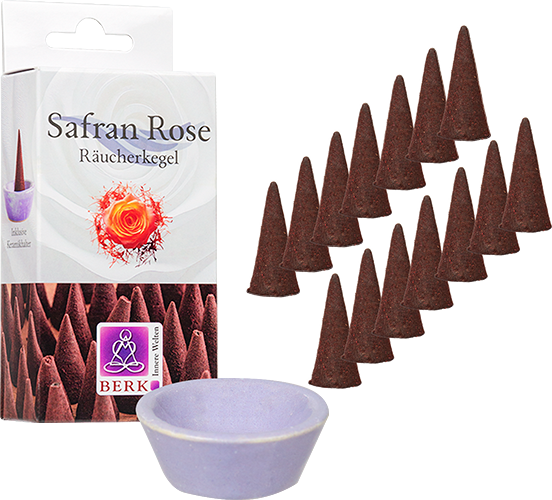 Produktbild zu Artikel Räucherkegel Safran Rose