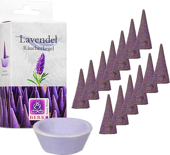 Produktbild zu Artikel Räucherkegel Lavendel