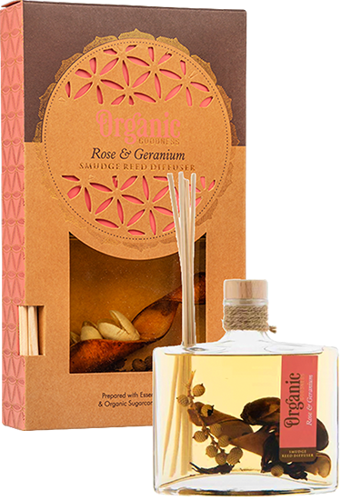 Produktbild zu Artikel Rose & Geranie<br>Organic Reed Diffuser