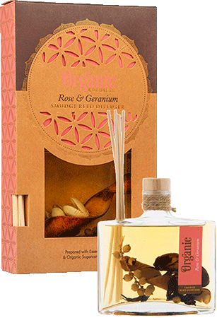 Bild: Rose & Geranie<br>Organic Reed Diffuser
