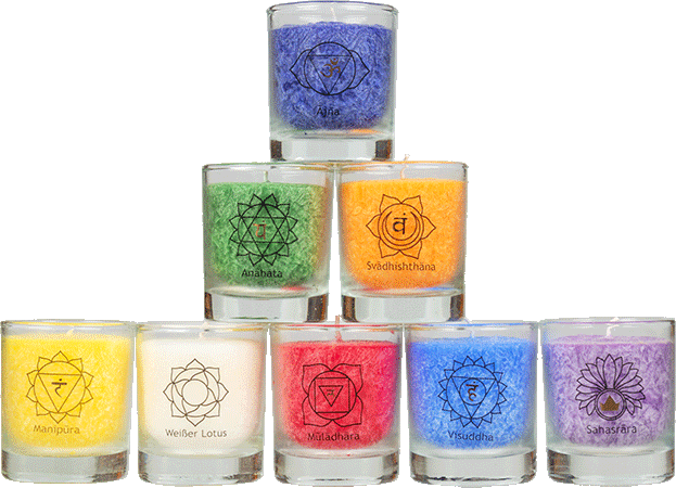 Chakra Kerzen Set