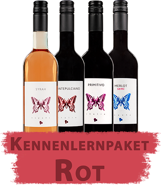 Produktbild zu Artikel Kennenlernpaket Schmetterling Rotweine + Rosé