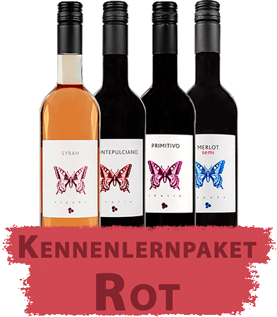 Kennenlernpaket Schmetterling Rotweine + Rosé