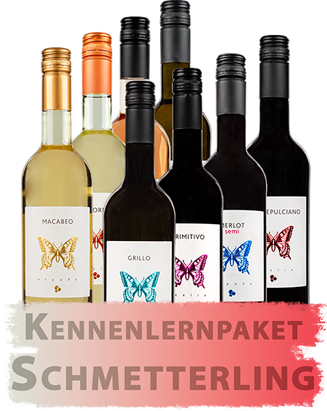 Produktbild zu Artikel Kennenlernpaket Schmetterling Weine