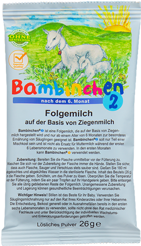 Produktbild zu Artikel Bambinchen 2 Folgemilch <br>Probe