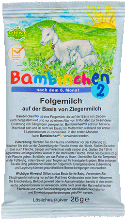Bild: Bambinchen 2 Folgemilch <br>Probe